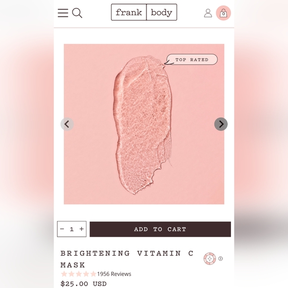 Frank Body Brightening Vitamin C Mask 50ml NWT - Picture 4 of 7